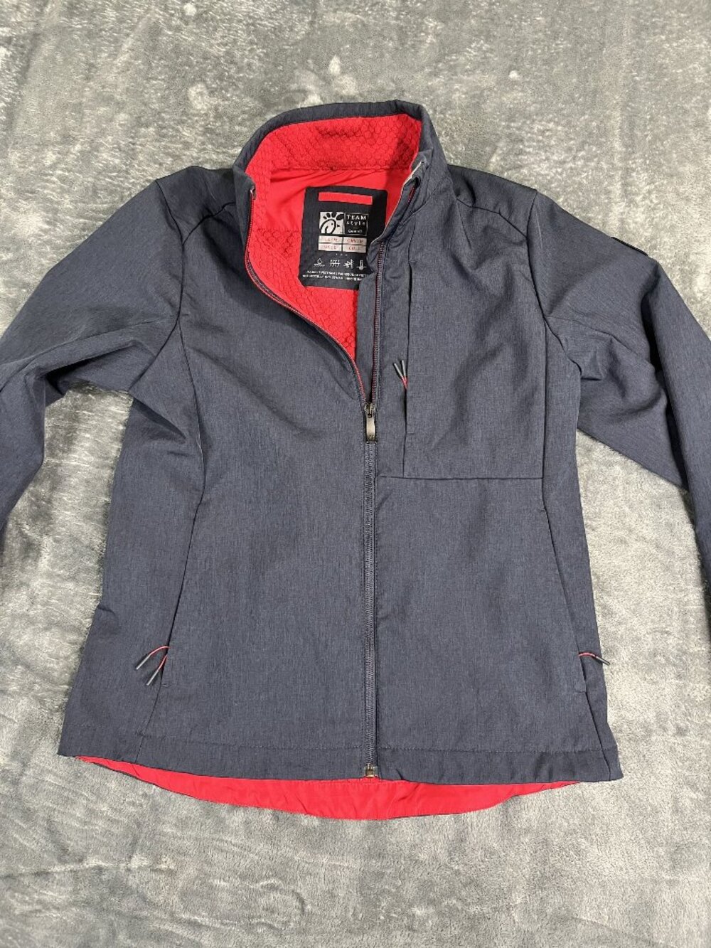 Chick-Fil-A Style Womens Mary Blue Red Full-Zip Jacket Medium